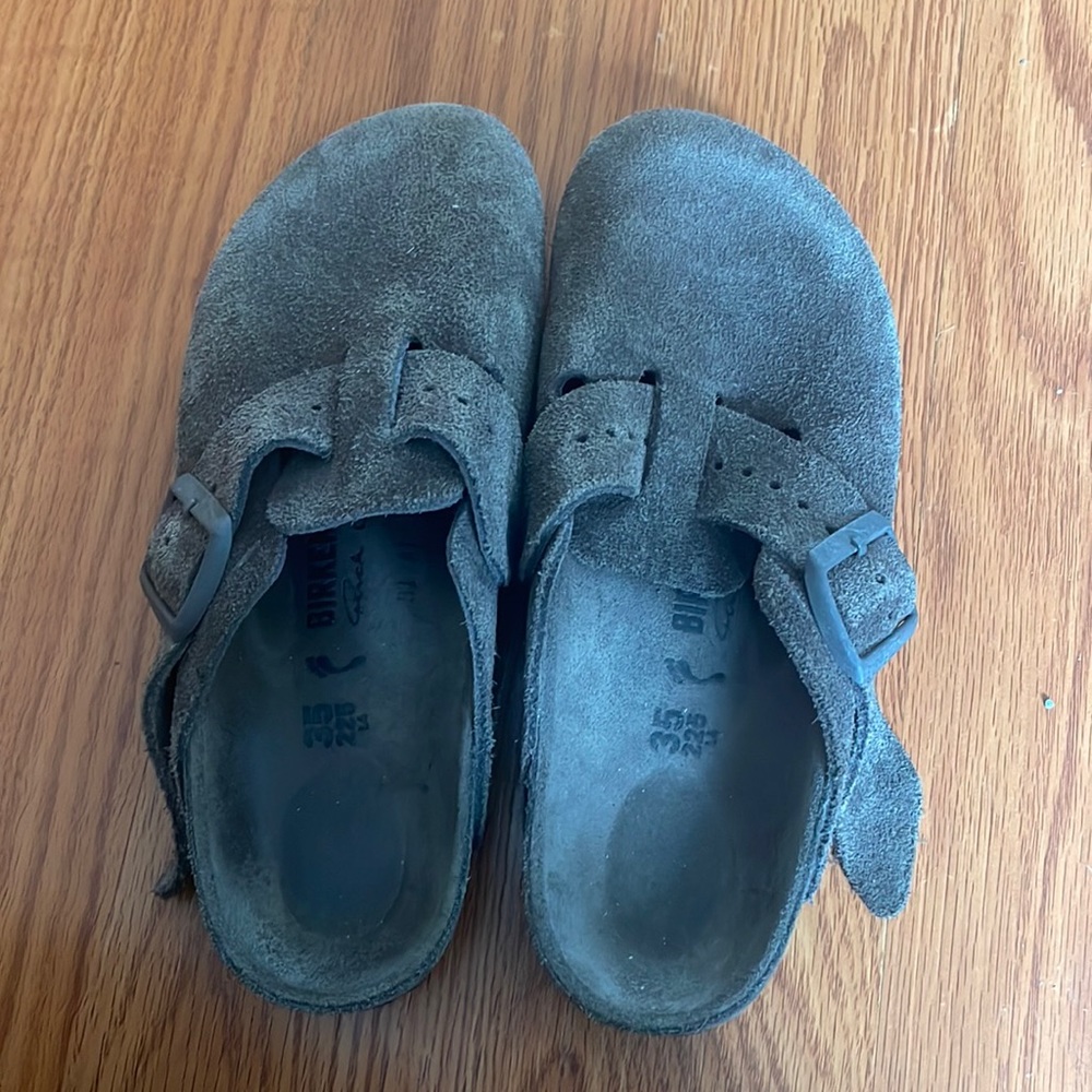 Rick Owens x Birkenstock sz 35 olive color Boston clogs